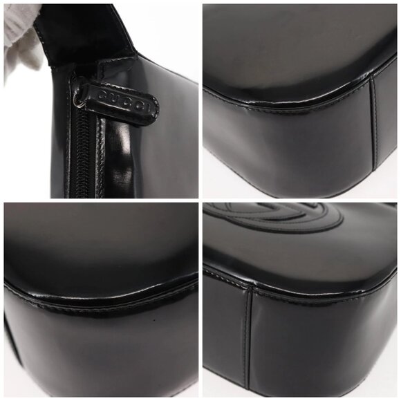 GUCCI Shoulder Bag Patent leather Black Auth - Picture 11 of 15